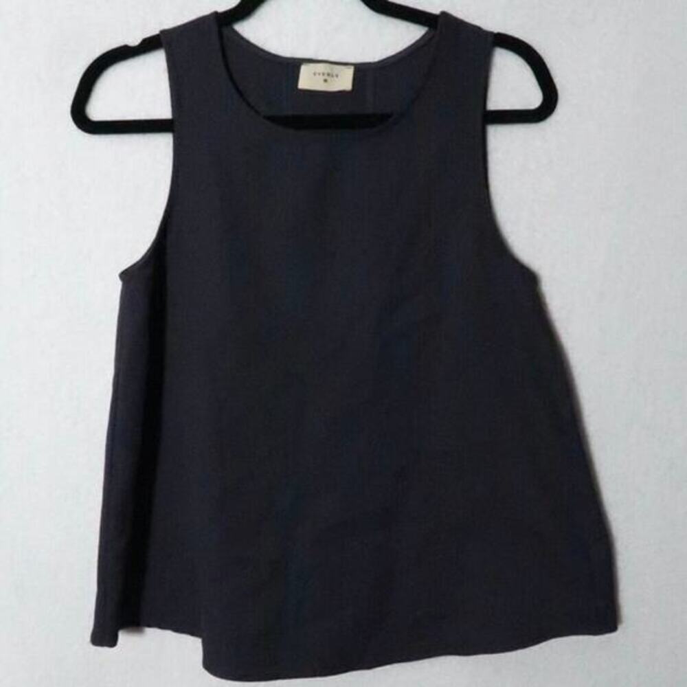 Everly Crop Boxy Gray Sleeveless Crew Neck Gray Size Small‎